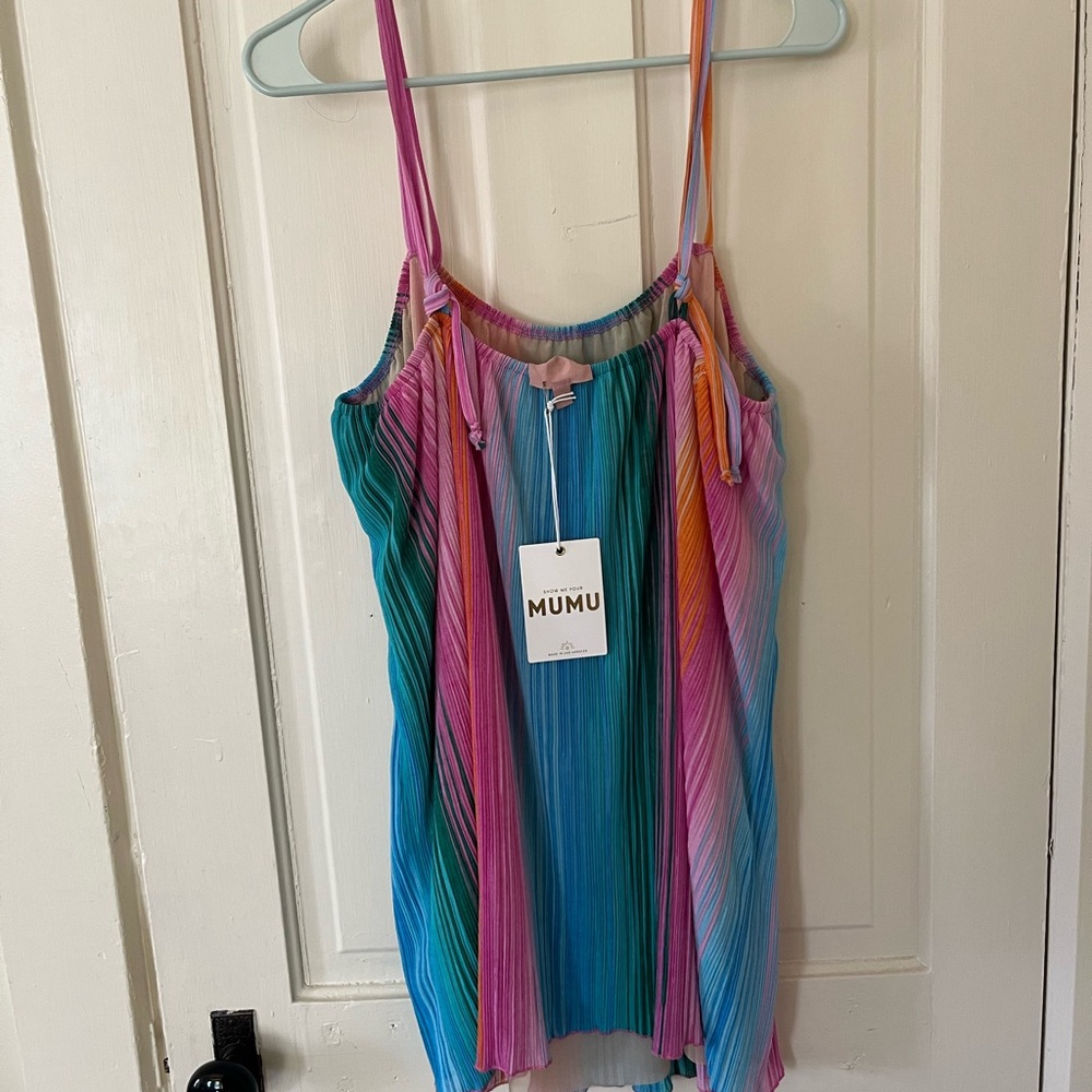 Show Me Your Mumu Rainbow Sicily Dress NWT
